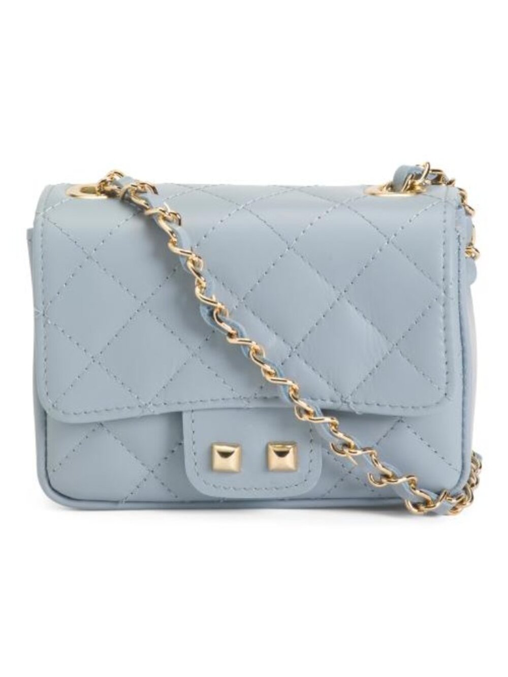 PERSAMAN NEW YORK Made In Italy Leather Quilted Crossbody